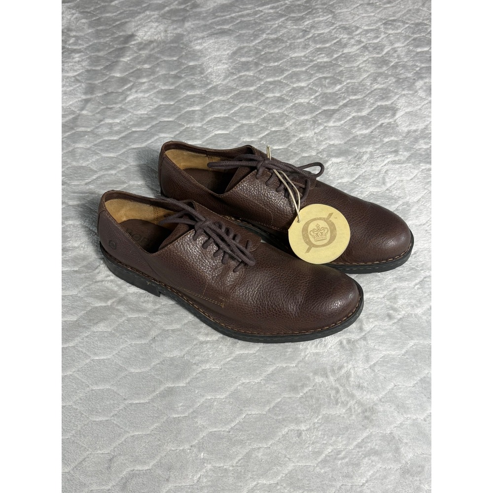 Born Mens Hemlock Brown Leather Lace Up Oxford Shoes Hand Crafted NWT Size 13